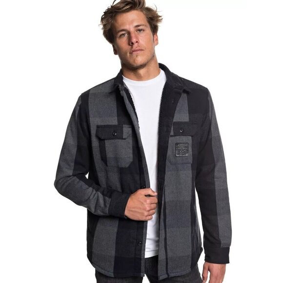 QuikSilver Men's Miho Stones SHERPA Long Sleeve Over Shirt Size M - Picture 15 of 16